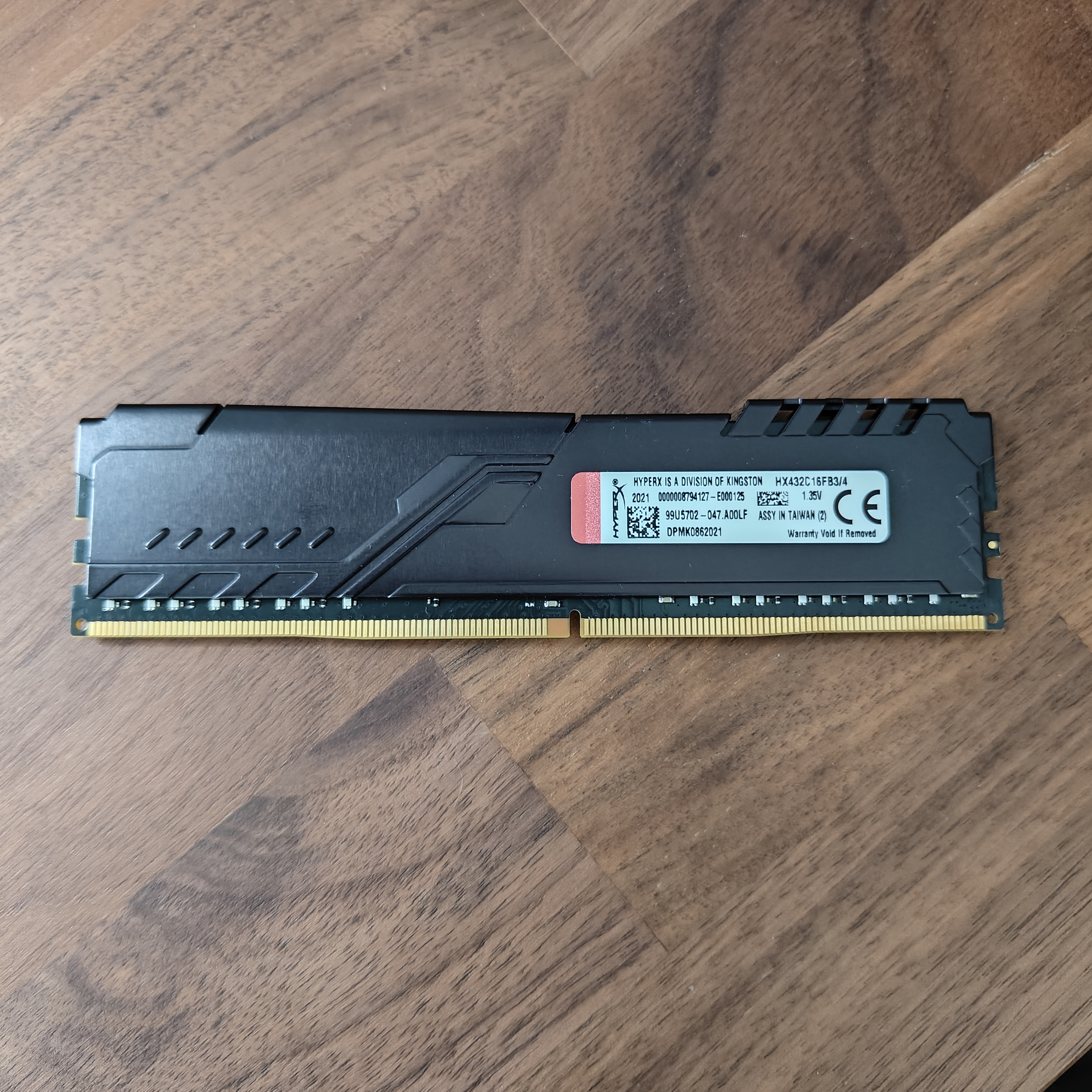 Kingston Fury Beast 8GB DDR4 RAM με Ταχύτητα 3200 για Desktop (KF432C16BB/8)